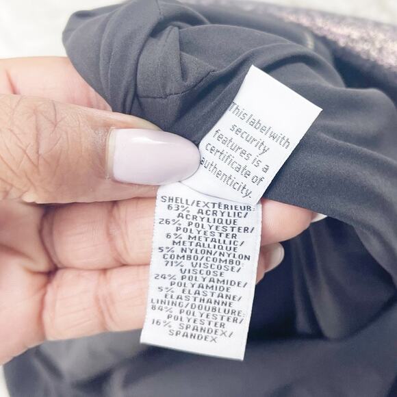 DVF Women's Diane Von Furstenberg Yvette Metallic Sleeveless Knit Dress Size 8 - Picture 7 of 7